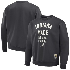 ステイプル メンズ パーカー・スウェットシャツ アウター Indiana Pacers NBA x Staple Plush Pullover Sweatshirt Anthracite