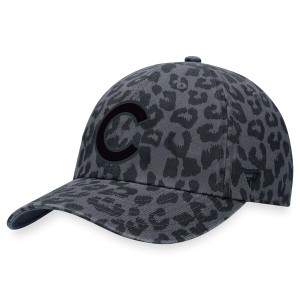 ファナティクス レディース 帽子 アクセサリー Chicago Cubs Fanatics Branded Women's LeopardAdjustable Hat Black