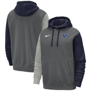 ナイキ メンズ パーカー・スウェットシャツ アウター Villanova Wildcats Nike Color Block Club Fleece Pullover Hoodie Graphite