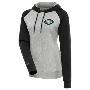 アンティグア レディース パーカー・スウェットシャツ アウター New York Jets Antigua Women's Victory Raglan Sleeve Pullover Hoodie 