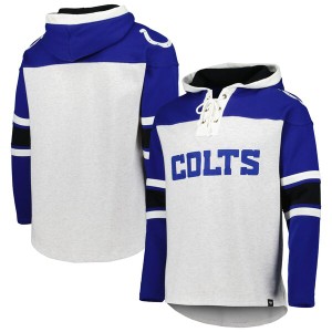 フォーティーセブン メンズ パーカー・スウェットシャツ アウター Indianapolis Colts '47 Gridiron LaceUp Pullover Hoodie Heather Gra