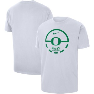 ナイキ メンズ Tシャツ トップス Oregon Ducks Nike Free Throw Basketball TShirt White