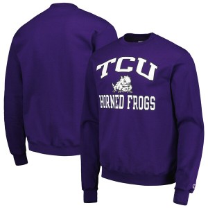 チャンピオン メンズ パーカー・スウェットシャツ アウター TCU Horned Frogs Champion High Motor Pullover Sweatshirt Purple