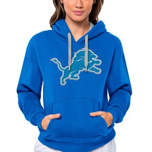 アンティグア レディース パーカー・スウェットシャツ アウター Detroit Lions Antigua Women's Victory Logo Pullover Hoodie Blue