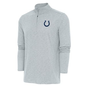 アンティグア メンズ パーカー・スウェットシャツ アウター Indianapolis Colts Antigua Hunk QuarterZip Pullover Top Heather Gray