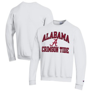 チャンピオン メンズ パーカー・スウェットシャツ アウター Alabama Crimson Tide Champion High Motor Pullover Sweatshirt White