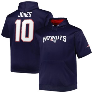 ファナティクス メンズ パーカー・スウェットシャツ アウター Mac Jones New England Patriots Big & Tall Short Sleeve Pullover Hoodie