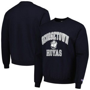 チャンピオン メンズ パーカー・スウェットシャツ アウター Georgetown Hoyas Champion High Motor Pullover Sweatshirt Navy