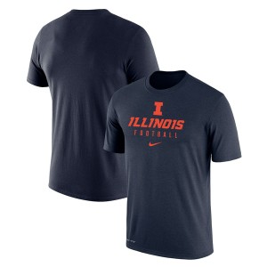 ナイキ メンズ Tシャツ トップス Illinois Fighting Illini Nike Changeover TShirt Navy