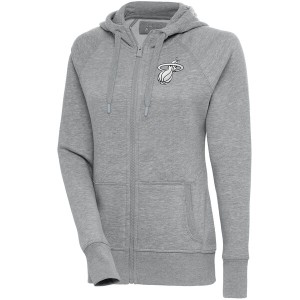 アンティグア レディース パーカー・スウェットシャツ アウター Miami Heat Antigua Women's Brushed Metallic Victory Full Zip Hoodie 