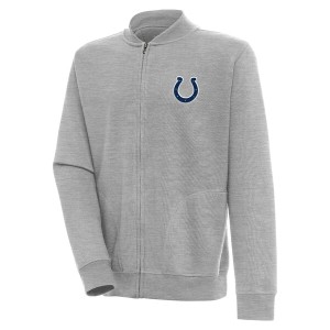 アンティグア メンズ パーカー・スウェットシャツ アウター Indianapolis Colts Antigua Victory FullZip Jacket Heather Gray