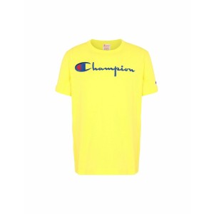 チャンピオン リバース ウィーブ メンズ Tシャツ トップス CREWNECK T-SHIRT LOGO Yellow