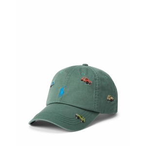 ラルフローレン メンズ 帽子 アクセサリー EMBROIDERED TWILL BALL CAP Dark green