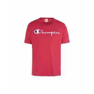 チャンピオン リバース ウィーブ メンズ Tシャツ トップス CREWNECK T-SHIRT LOGO Red