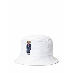 ラルフローレン メンズ 帽子 アクセサリー POLO BEAR TWILL BUCKET HAT White