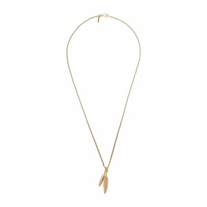 エマニュエレ ビコッキ メンズ ネックレス・チョーカー アクセサリー TWIN FEATHER PENDANT Gold