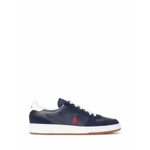 ラルフローレン メンズ スニーカー シューズ COURT LEATHER & SUEDE SNEAKER Midnight blue