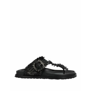 コーラルブルー レディース サンダル シューズ Toe strap sandals Black