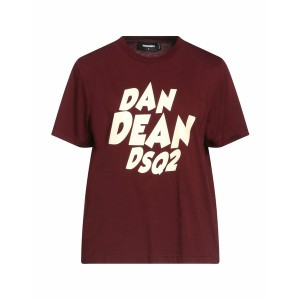 ディースクエアード レディース Tシャツ トップス T-shirts Burgundy