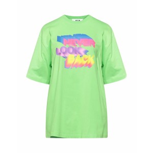 エムエスジイエム レディース Tシャツ トップス T-shirts Acid green