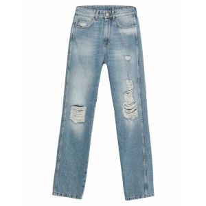 マイツインツインセット レディース デニムパンツ ボトムス Denim cropped Blue