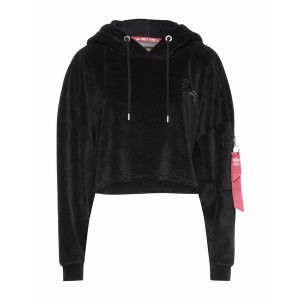 アルファインダストリーズ レディース パーカー・スウェットシャツ アウター Sweatshirts Black