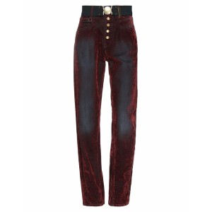 ハイ レディース デニムパンツ ボトムス Denim pants Burgundy