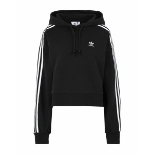 アディダスオリジナルス レディース パーカー・スウェットシャツ アウター SHORT HOODIE Black