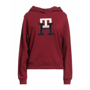 トミー ヒルフィガー レディース パーカー・スウェットシャツ アウター Sweatshirts Burgundy