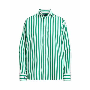 ラルフローレン レディース シャツ トップス STRIPED COTTON SHIRT Green