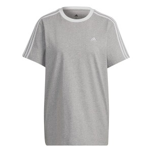 アディダス レディース Tシャツ トップス Stripe T-Shirt Med Grey