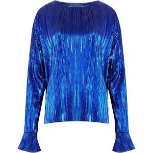 フレンチコネクション レディース シャツ トップス FC Singa Pleat Top Ld31 40 Blue