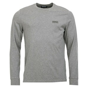 バブアー メンズ Tシャツ トップス Long Sleeved Logo T-Shirt Grey Marl GY57