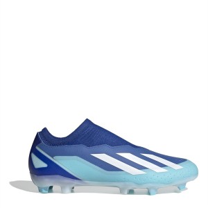 アディダス メンズ ブーツ シューズ X Crazyfast.3 Laceless Firm Ground Football Boots Blue/White