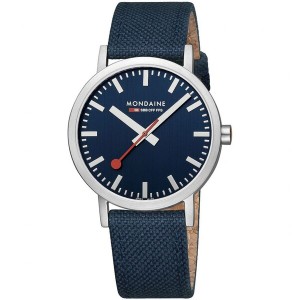 モンダイン メンズ 腕時計 アクセサリー Mondaine Deep Ocean Blue Watch A660.30360.40SBD Silver and Blue