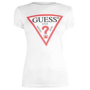 ゲス レディース Tシャツ トップス T Shirt Pure White