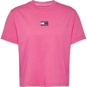 トミーヒルフィガー レディース Tシャツ トップス Centre Badge T Shirt Pink THW