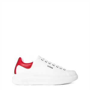 ゲス メンズ スニーカー シューズ Salerno Low Trainers White/Red