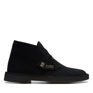 クラークス メンズ ブーツ シューズ Desert Boots Black Suede