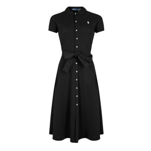 ラルフローレン レディース ワンピース トップス Polo Shirt Dress POLO BLACK