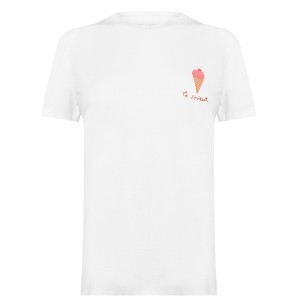 フレンチコネクション レディース Tシャツ トップス French Connection Sorbet T-Shirt Womens Linen White