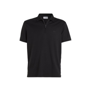 カルバンクライン メンズ ポロシャツ トップス Welt Zip Polo Shirt CK Black BEH
