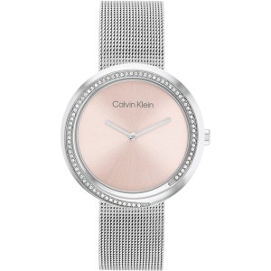 カルバンクライン レディース 腕時計 アクセサリー Women's Calvin Klein Mesh Watch Silver