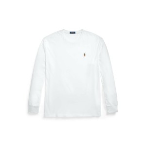 ラルフローレン メンズ Tシャツ トップス Pima Long Sleeve T Shirt White