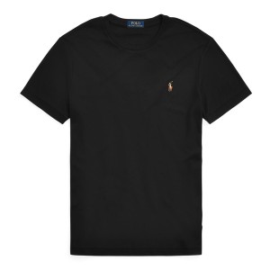 ラルフローレン メンズ Tシャツ トップス Pima Cotton T Shirt Polo Black