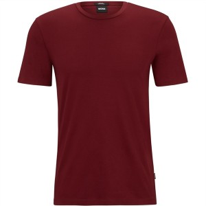 ボス メンズ Tシャツ トップス Tessler 150 T Shirt Dark Red 602
