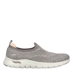 スケッチャーズ レディース スニーカー シューズ Skechers Arch Fit Vista - Inspiration Trainers Taupe