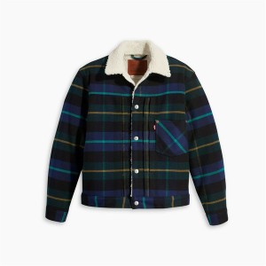 リーバイス メンズ ジャケット＆ブルゾン アウター Type 1 Sherpa Jacket Levinson Plaid