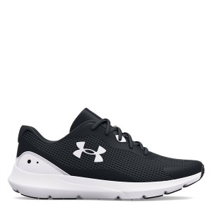 アンダーアーマー メンズ ランニング スポーツ Surge 3 Mens Running Shoes Black/White