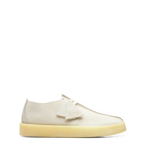 クラークス メンズ スニーカー シューズ Clarks Trek Cup Sn22 White Suede